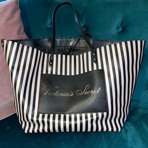 NWOT Victoria’s Secret faux leather striped tote